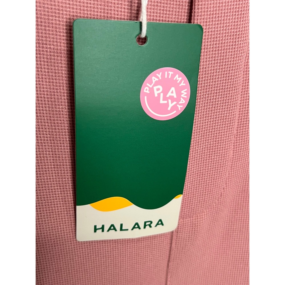 NWT Halara Flex High Waisted Pocket Wide Leg Waffle Work Pants Sz XL P Rose Tan - Picture 2 of 11